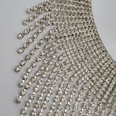 Amazing Bling Cascading Rhinestone Choker Necklace