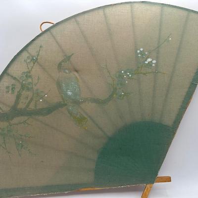 Large Hand Painted Decorative Fan