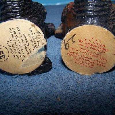 LOT 59 GREAT VINTAGE GURLEY THANKSGIVING CANDLES plus WOODEN NECKLACE