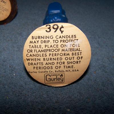 LOT 59 GREAT VINTAGE GURLEY THANKSGIVING CANDLES plus WOODEN NECKLACE