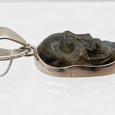 Charles Albert Labradorite Stone Skull Pendant