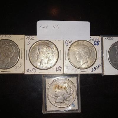 5 peace dollars