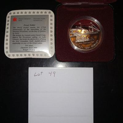 1991 Canada proof dollar