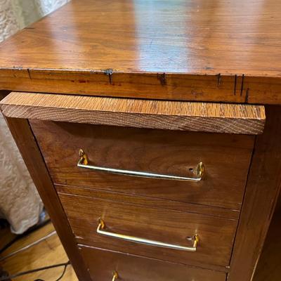 Vintage MCM Solid Wood Desk