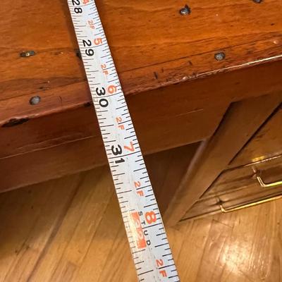 Vintage MCM Solid Wood Desk