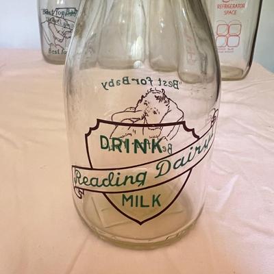 Lot of 5 Vintage Milk Bottles - Annapolis, Reading PA
