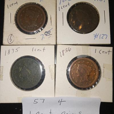 4 1 cent coins