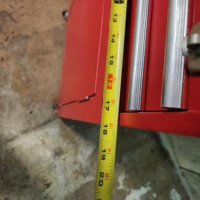 Red Tool Cabinet Chest on Wheels with Socket set