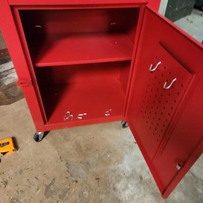 Red Tool Cabinet Chest on Wheels with Socket set