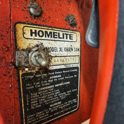 2 Vintage Homelite Chain Saws 150 & XL
