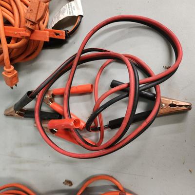 Lot of Extension Cords, Shop light, Jumper Cables