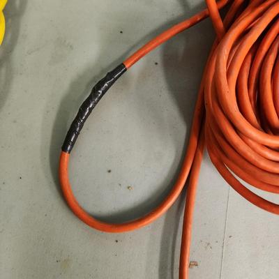 Lot of Extension Cords, Shop light, Jumper Cables