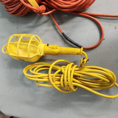 Lot of Extension Cords, Shop light, Jumper Cables