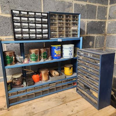 Hardware Storage Cabinets including contents