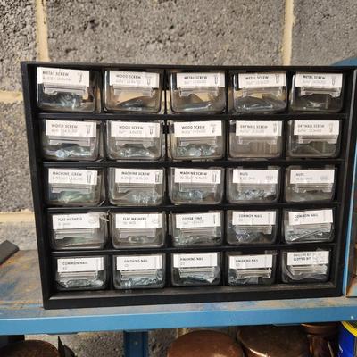 Hardware Storage Cabinets including contents