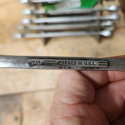 6 Craftsman Wrenches on Metal Display Rack