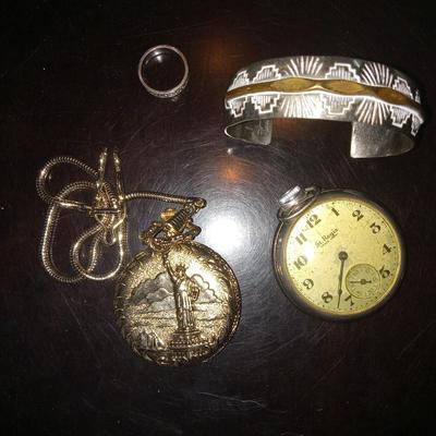 Pocket watches, bracelet, ring