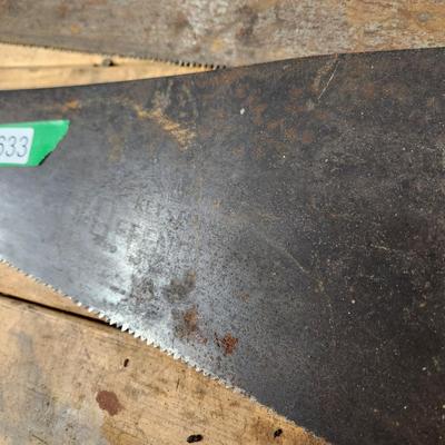 Hand Saw Lot Nicholson No. 300 8 pts. 5 1/2 pts and others
