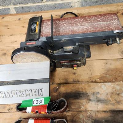 Craftsman Belt & Disc Sander 4x36 belt 6" Disc Tested Working w Manual