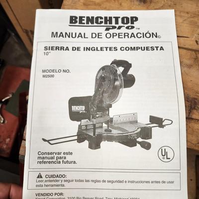 Benchtop Pro 10" Compound Miter Saw Tested working w manual