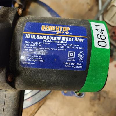 Benchtop Pro 10" Compound Miter Saw Tested working w manual