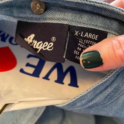 Denim shirt with 2 collars