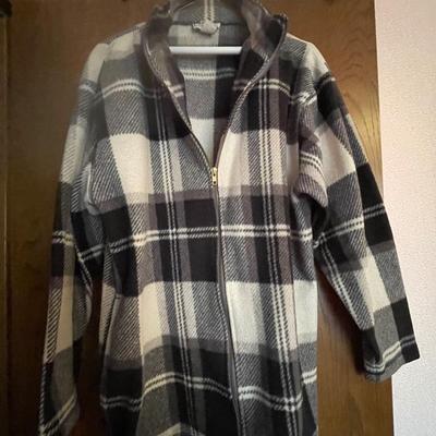 Zip up fleece shacket