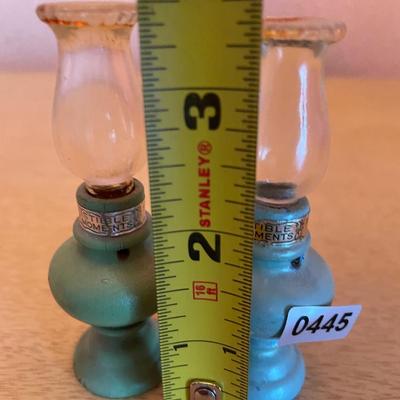 2 small oil lamp replicas