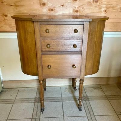 Antique Martha Washington Mahogany Sewing Cabinet
