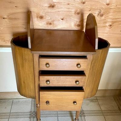 Antique Martha Washington Mahogany Sewing Cabinet