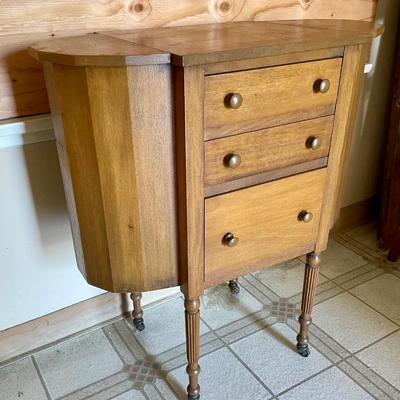 Antique Martha Washington Mahogany Sewing Cabinet