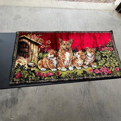 Lot 180 Vintage Dog rug