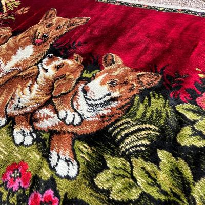 Lot 180 Vintage Dog rug