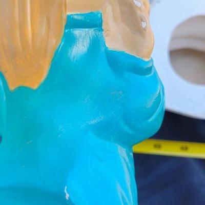 Vintage Girl Resting in Hand Large Ceramic, Scioto Ceramics 1977