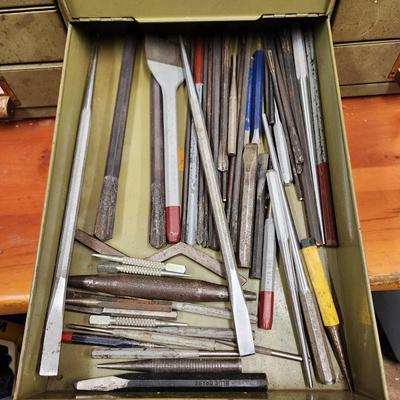 12 Drawer Metal Industrial Hardware Storage Cabinet includes vintage content