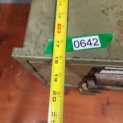 12 Drawer Metal Industrial Hardware Storage Cabinet includes vintage content
