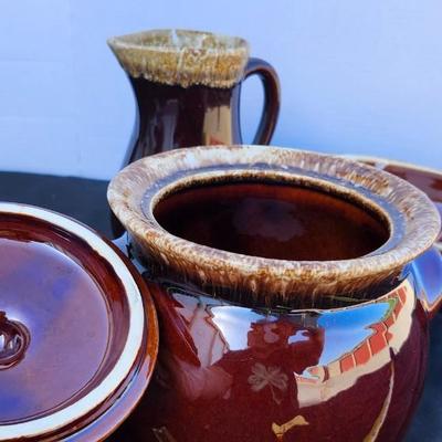 Vintage Hull Pottery Brown Drip Creamer including Hull
