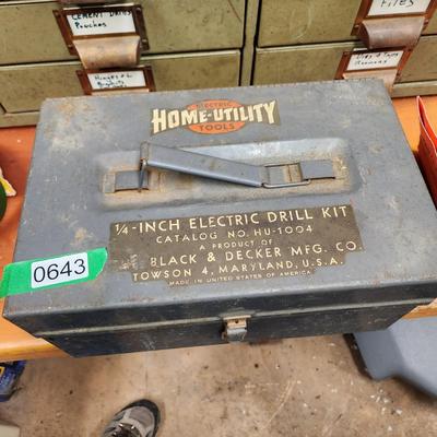 Vintage Home Utility Black & Decker Electric Drill Towson Md.