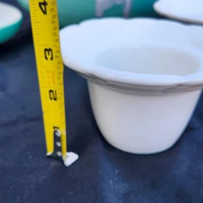 Pottery Lot, including teal Drip and pfaltzgraff