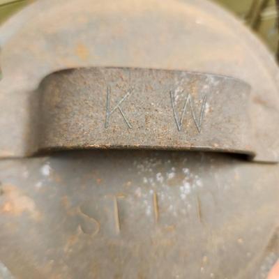 Vintage Dairy Milk Can "KW" on Handle "STLD" on Lid