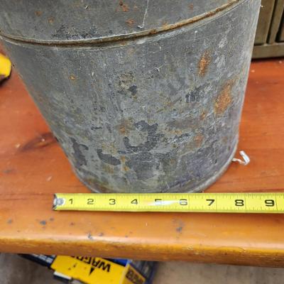 Vintage Dairy Milk Can "KW" on Handle "STLD" on Lid