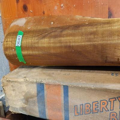 Roll of Liberty Bronze Wire Screen Mesh Cloth 32" wide