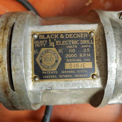 Vintage Black & Decker Heavy Duty 1/4" Electric Drill
