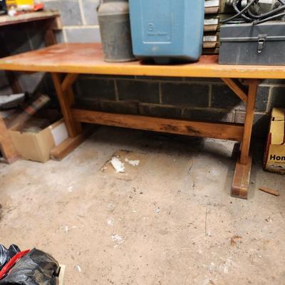 Sturdy Solid wood Work Table 71x30x30 1.75" thick top