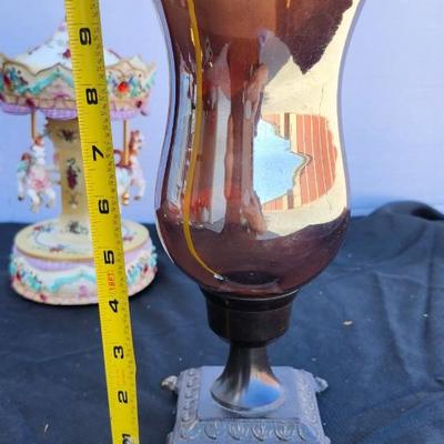 Twists Glass, Musicbox Kingdom 9.1" Beige Carousel