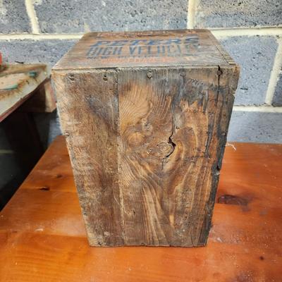 Vintage Wooden Ammo Box Peters High Velocity 12Ga 2 3/4in