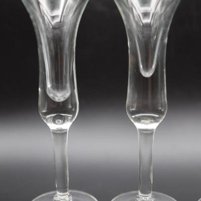 Set Of 4 Vintage Clear Glass 6" Aperitif Glasses