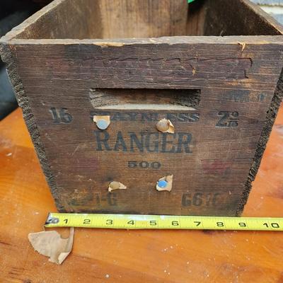 Winchester Arms Wooden Ammo Box Crate Staynless Ranger