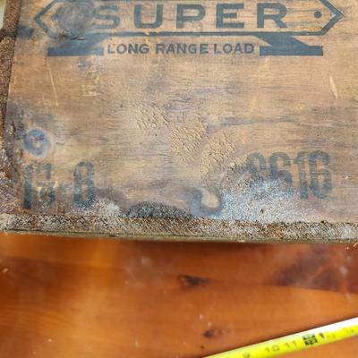 Vintage Wooden Ammo Box Crate Western Shot Shells 16GA