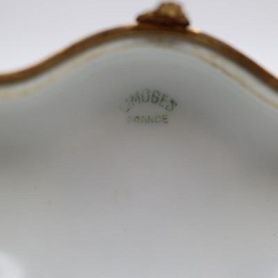 Vintage LIMOGES Cobalt Blue Porcelain Trinket Box
